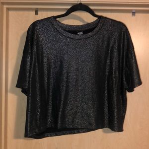Victoria Sport sparkle black crop top